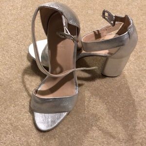 Brand new silver platform sandals